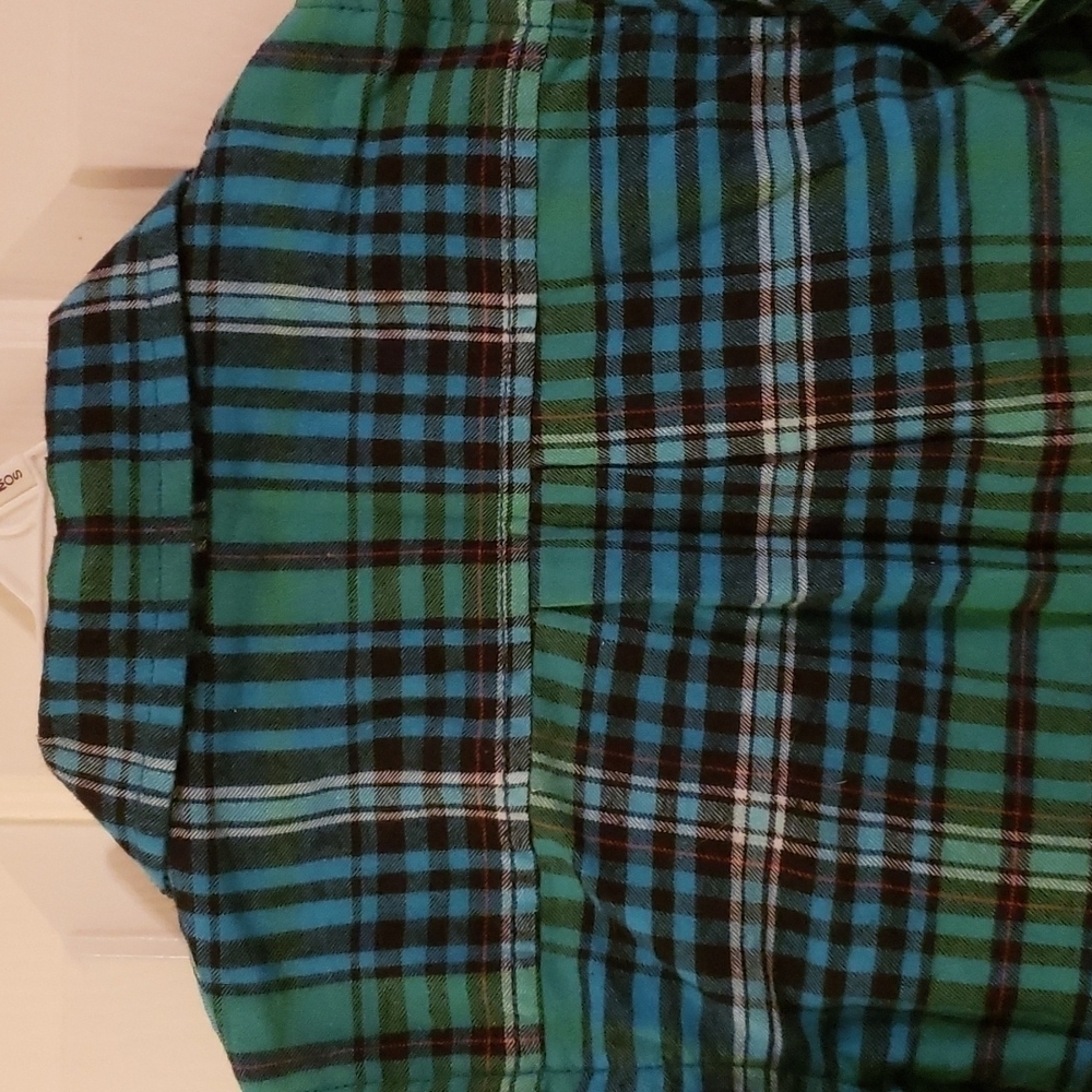 Cat & Jack Green Plaid Flannel Shirt NWT - Picture 7 of 11
